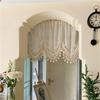 2026 Curtain Pulling Curtain Roman Curtains Cream Wind Half Curtain Short Curtain Non Perforated Partition Curved Curtain