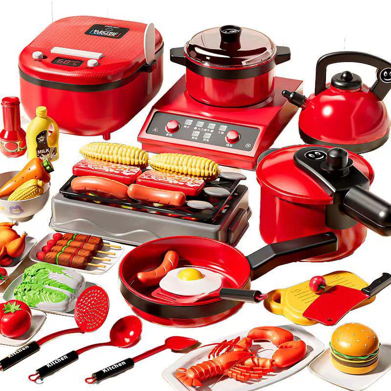 Mini Kitchen Playset: Children's Simulation Kitchenware with Cuttable Fruits