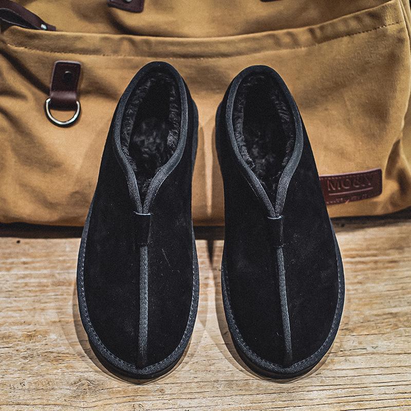 

3130-Snow boots outdoor leisure sports retro tooling shoes autumn and winter new thickened velvet large cotton shoes 44