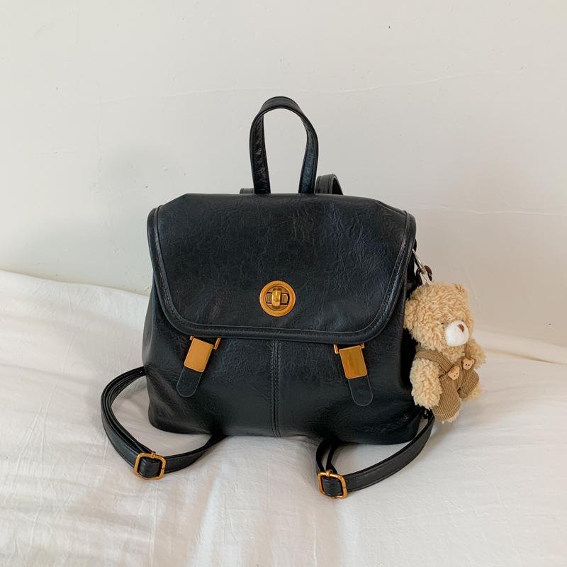 British Retro Backpack Women's Bag 2025 New Korean Niche Travel Backpack Retro Large-capacity Schoolbag