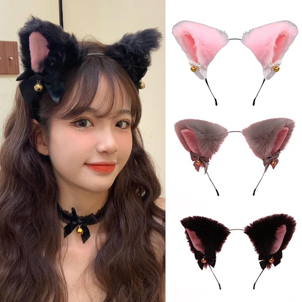 Spotted Dogs Folded Ear Hairband Cute Cosplay Headwear Cartoon Puppy Dog Hair Accessories Headbands For Women Festival Gifts