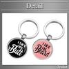 Buzz Selection Pair of Round Keychains, Stylish and Unique Gift for Couples, Men and Women, AC513 (Black)