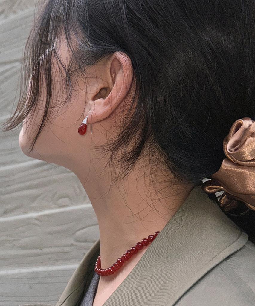 Marta 925 Silver. Carnelian Earrings
