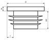 Internal cap for pipe profile, Ø 40, 20 PCS, ANTHRACITE, GRAPHITE