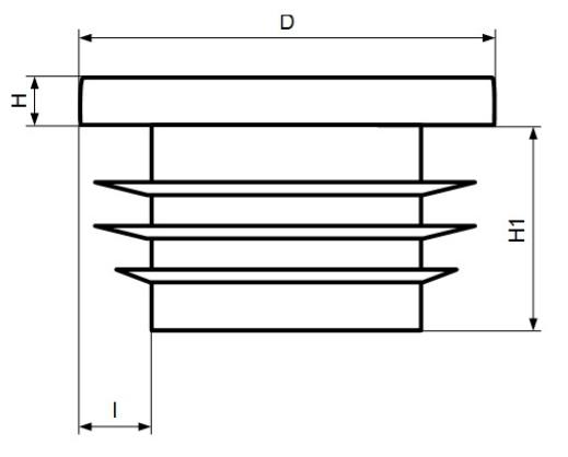 Internal cap for pipe profile, Ø 40, 20 PCS, ANTHRACITE, GRAPHITE