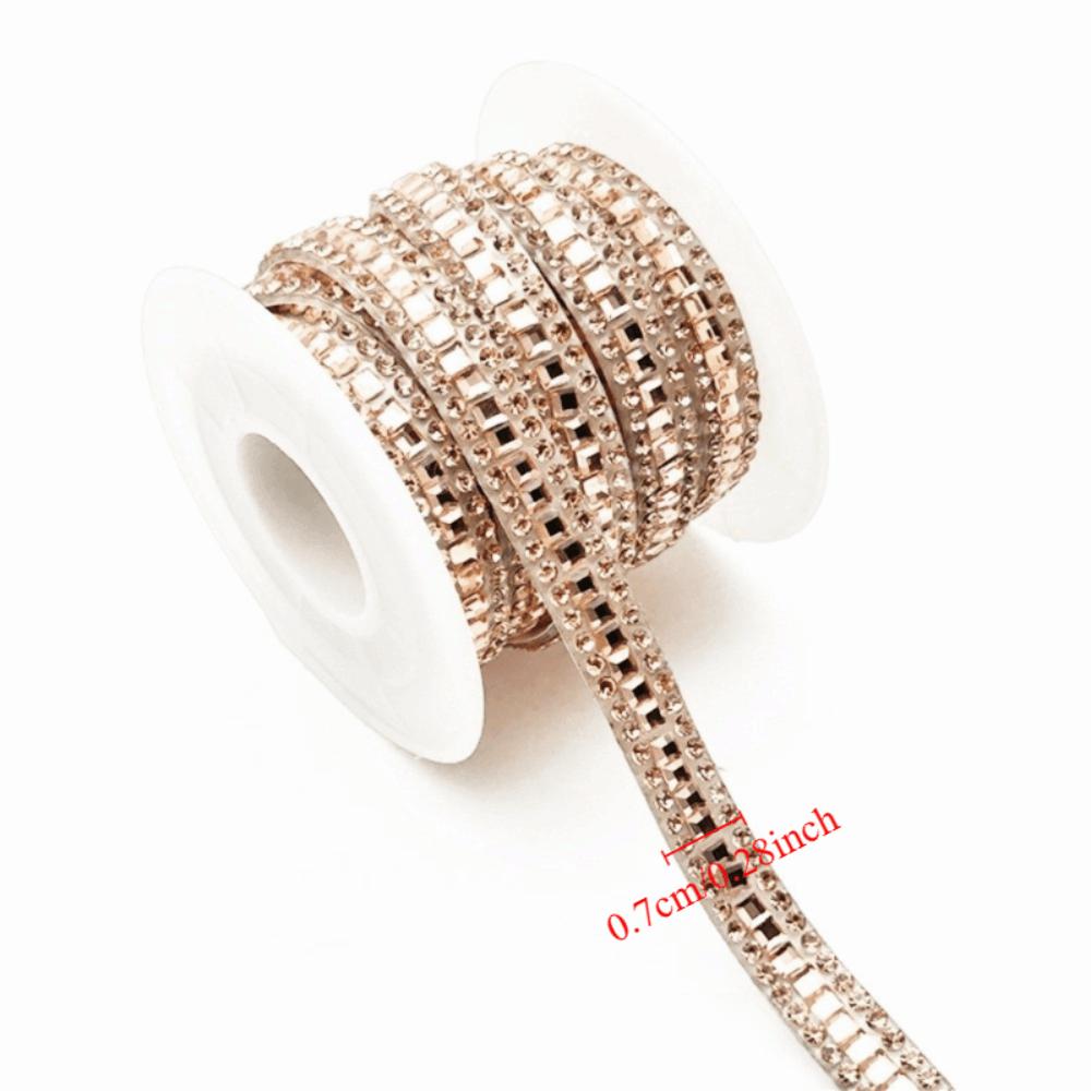 

3 Yards Self Adhesive Rhinestone Strip Flexible Shiny Rhinestone Tape DIY Decoration Decorative Apparel Accessory Shoes Decor