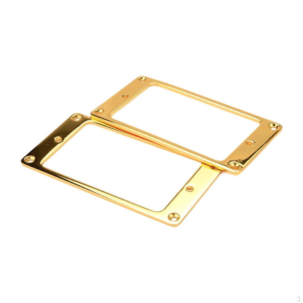 2 Pieces Brass Guitar Pickup Frame Humbucker Rings Pickups Cover Part