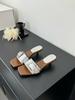 Soft-soled French evening breeze with fashion slippers women's skirt 2025 summer beach shoes thin heels cool slippers women's trend