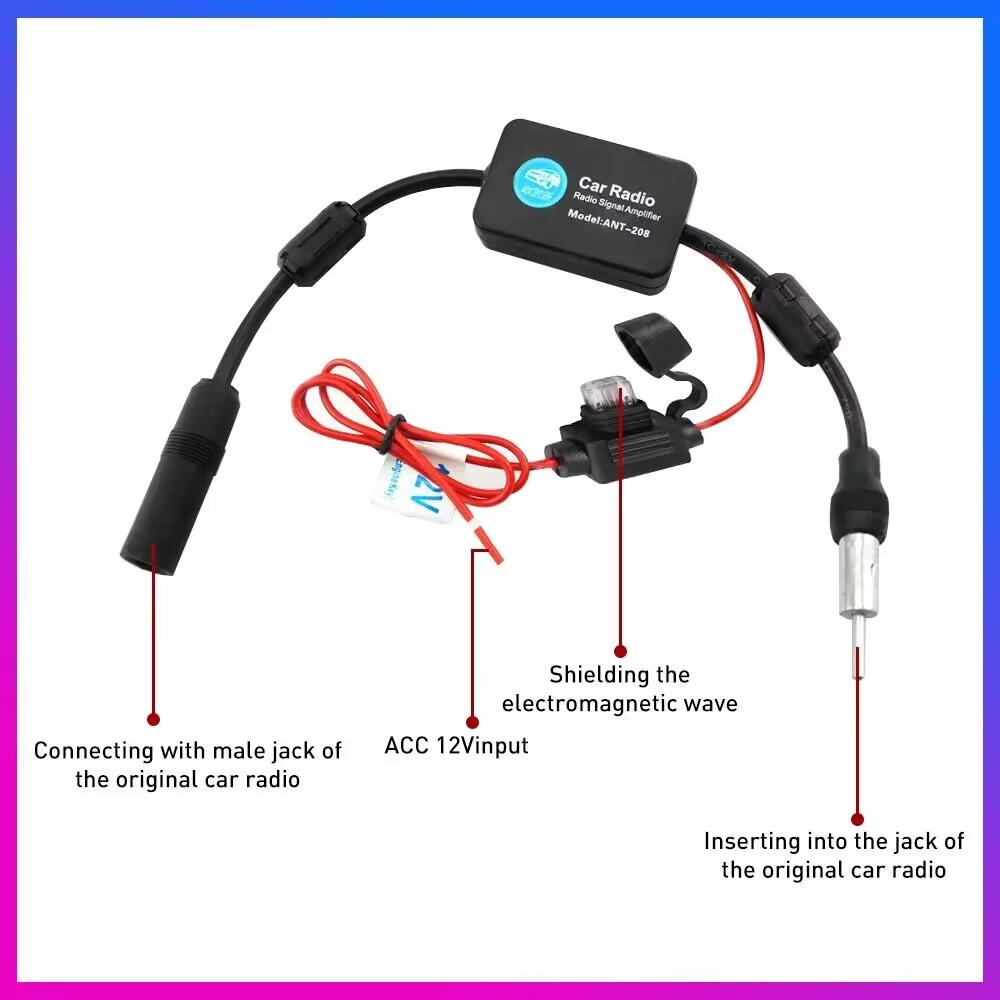 Universal Auto Auto Radio FM Antenne Signal Booster Verstärker für Marine Auto Fahrzeug Boot RV 12V Signal Antenne Verbessern