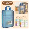 Waterproof File Storage Bag Large Capacity Transparent Study Pouch  Office Supplies