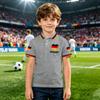 Kids Polo Shirt Short Sleeve Casual Top with National Flag Print for Boys Comfortable Fit Breathable Fabric Suitable for Everyday Wear