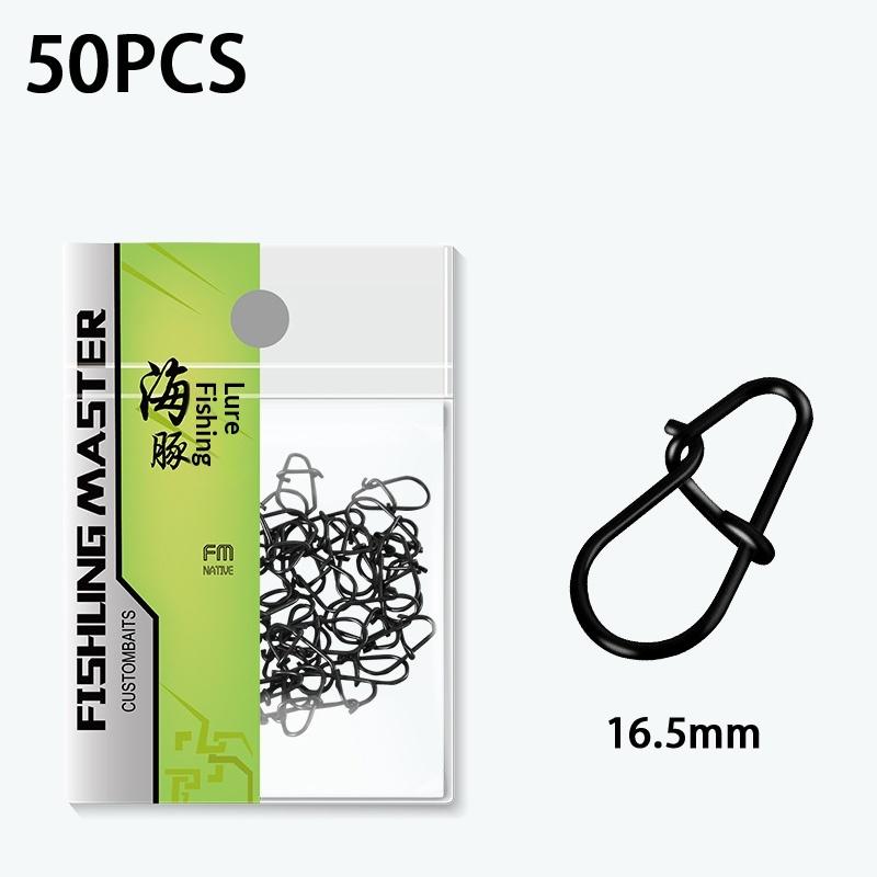 50/100Pcs Fishing Clips Fast Crankbait Snaps Fishing Connectors Saltwater Fishing Lock Lure Stainless