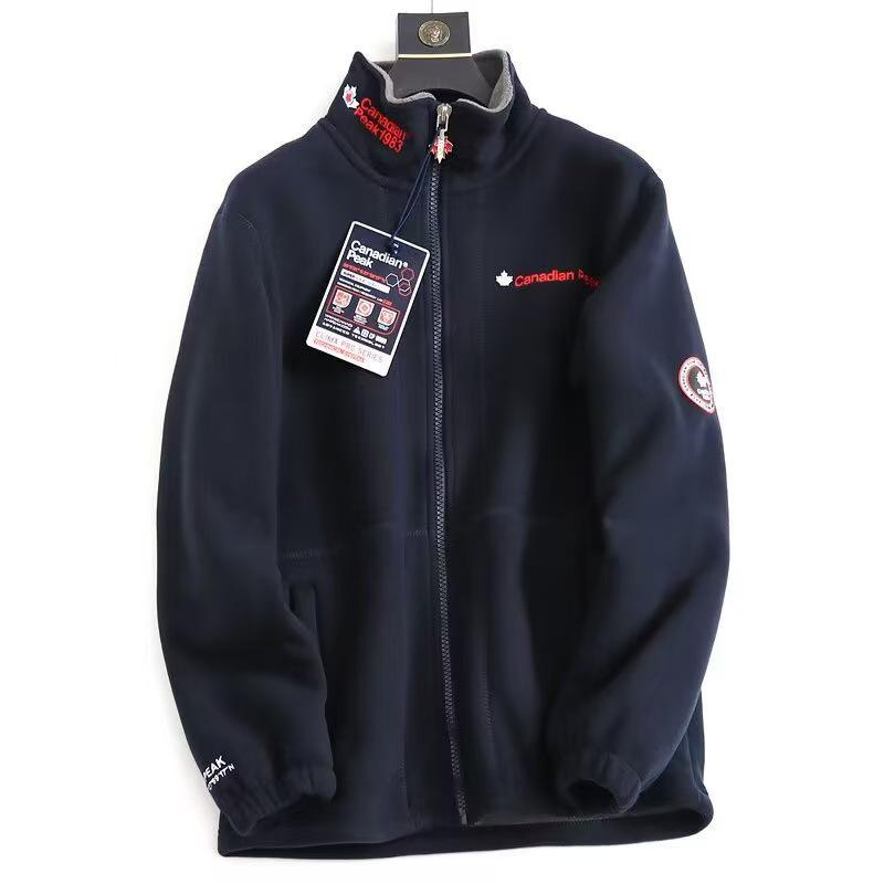 Norwegian Export Men's Winter Fleece Jacket – Fashionable, Embroidered, Versatile, and Casual.