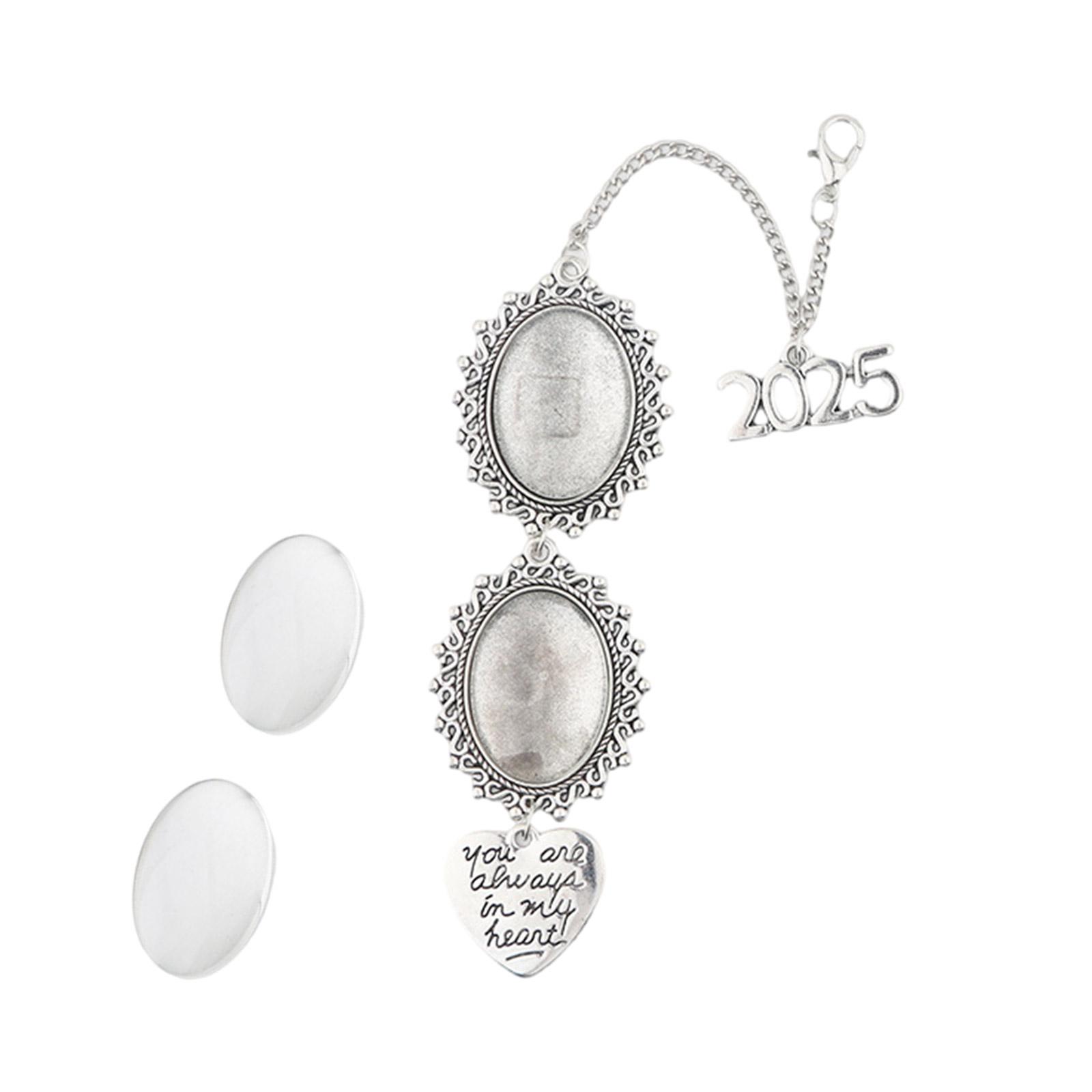 

Персонализируемая кисточка для выпускной шапочки, портативный брелок для выпускника с индивидуализированной кисточкой для шапочки и фотошармом 2 серебряный