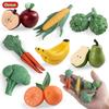 Oenux Montessori Tool Organ Vegetable Fruit Animals Brinquedo Model Action Figure Figurines Miniature Education Kid Toy Gift