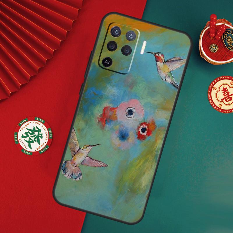 Hummingbird Case For Oppo A78 A98 A58 A38 A18 A54 A74 A94 A80 A60 A40 A96 A76 A16 A15 A17 A57 A5 A6 Pro