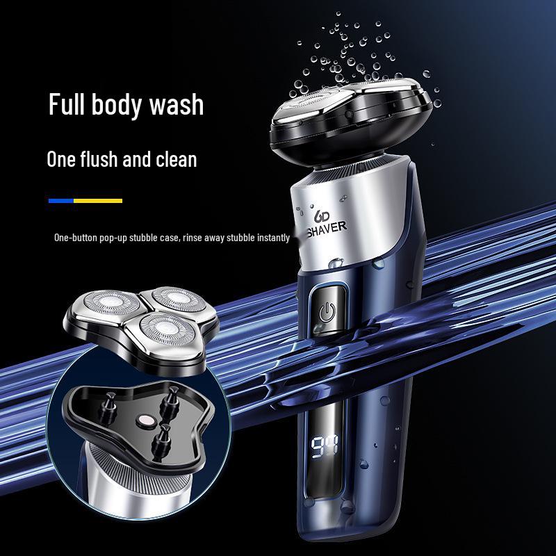 Magnetic Blade Head Electric Shaver: Washable, Fast Charging, Multi-functional Men's Beard Trimmer