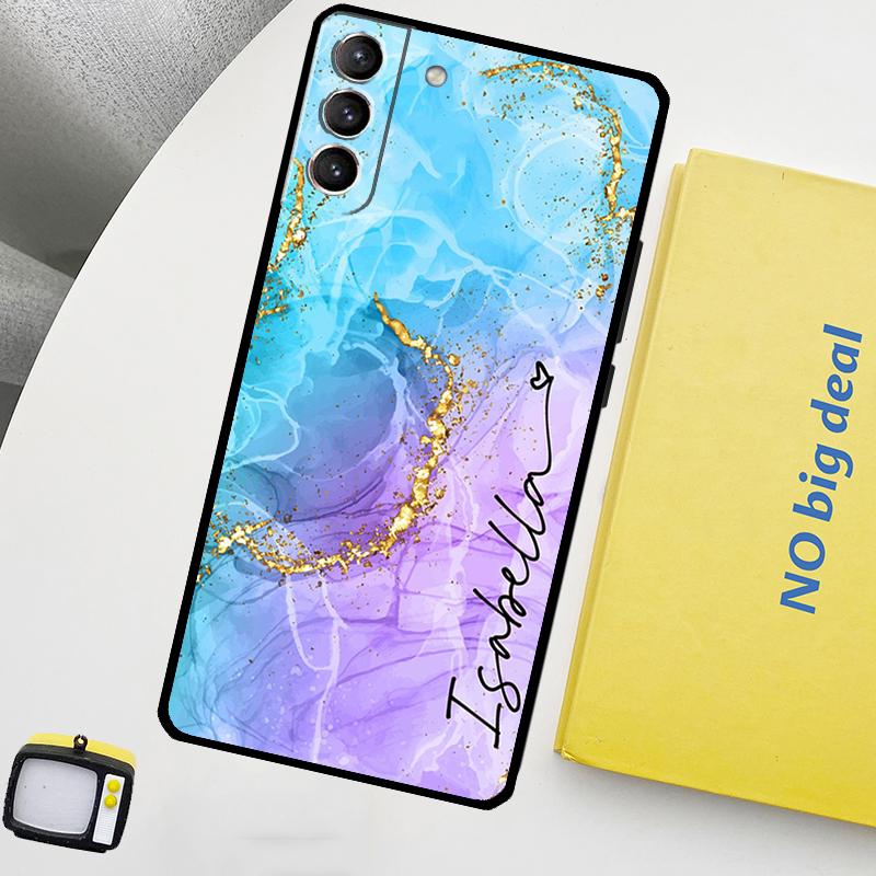 Персонализированный именной wotercolour rainbow чехол для Samsung Galaxy S22 S23 Ultra Note 20 10 Plus S9 S10 S20 S21 S23 FE чехол для телефона Note 10 Plus