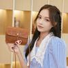 Simple and fashionable embossed pattern love pendant single shoulder crossbody small square bag new women's bag