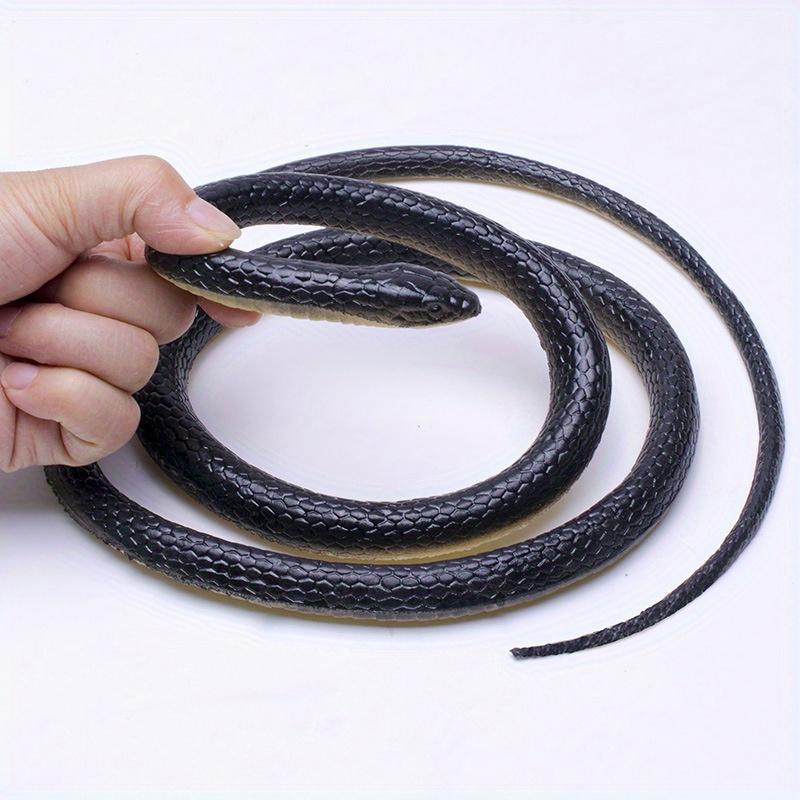 123cm Fake Realistic Rubber Toy Snake Simulation Anaconda Scary Halloween To Scare Birds Props Prank Trick Toy Accessories