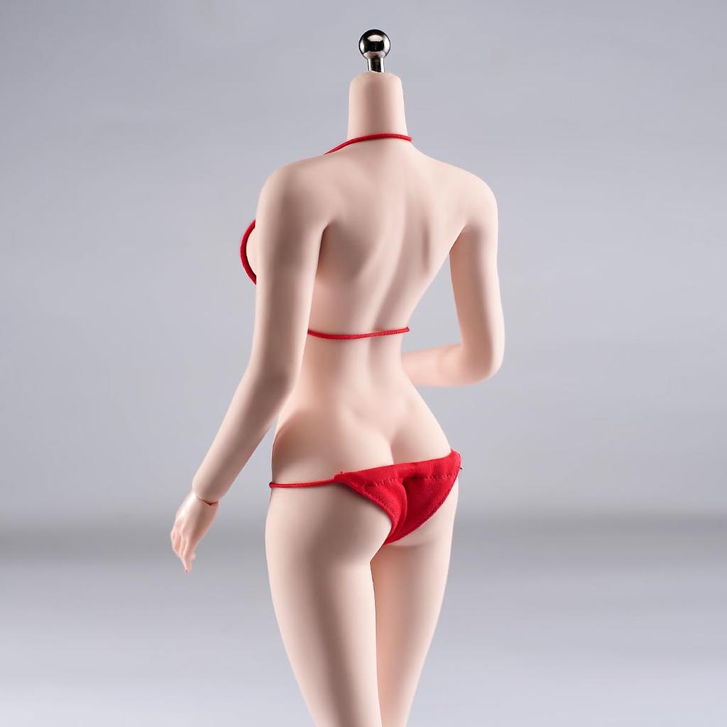 Scale Female Action Figure Slim Seamless Action Figure Flexible Female Figure Body Model with 5 Pairs of Detachable Hands 1/6 Body, 12-inch Body,