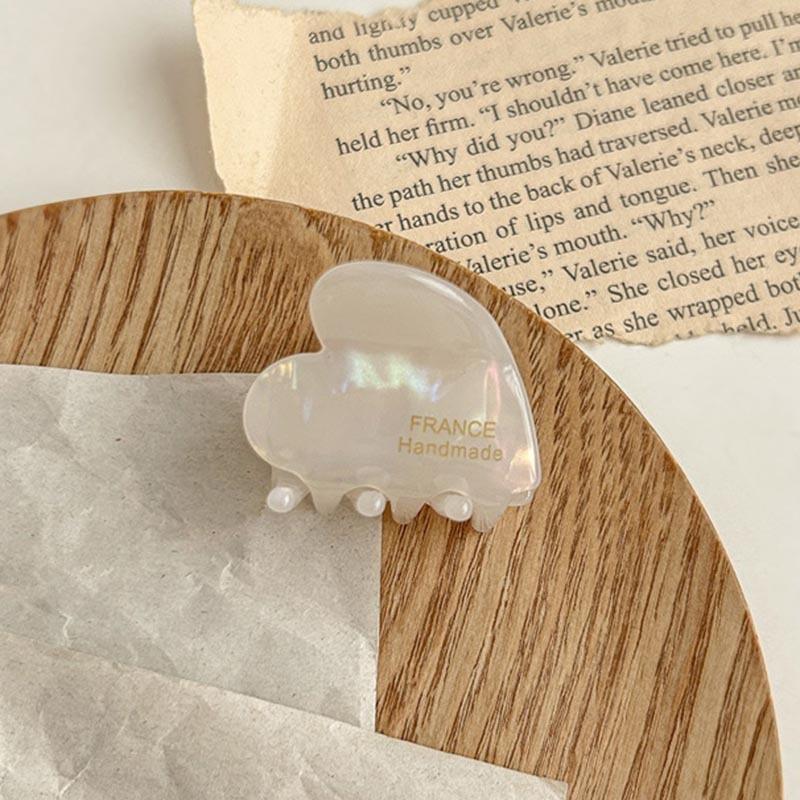 3.5cm Small Hair Claws Cute Acetate Heart Hair Clip Hairclaw For Girls Hairpins Children Women Hair Accessories Korean Hair Crabs