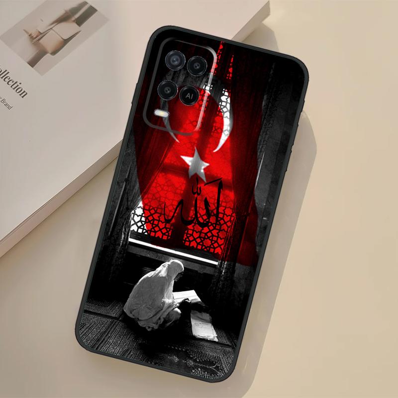 Turkey Turkish Flag Case For Oppo A17 A57 A77 A74 A54 A94 A78 A98 A18 A60 A80 A40 A38 A58 A96 A76 A16 A15 A5 Pro