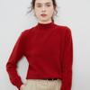 Autumn and Winter Women's Sweater Half-high Neck 100% Pure Wool Sweater Loose Thin Sweater Solid Color Long-sleeved Bottoming Shirt