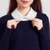 Dekorativer falscher Kragen für Damen im koreanischen Stil aus besticktem Organza für Herbst/Winter
