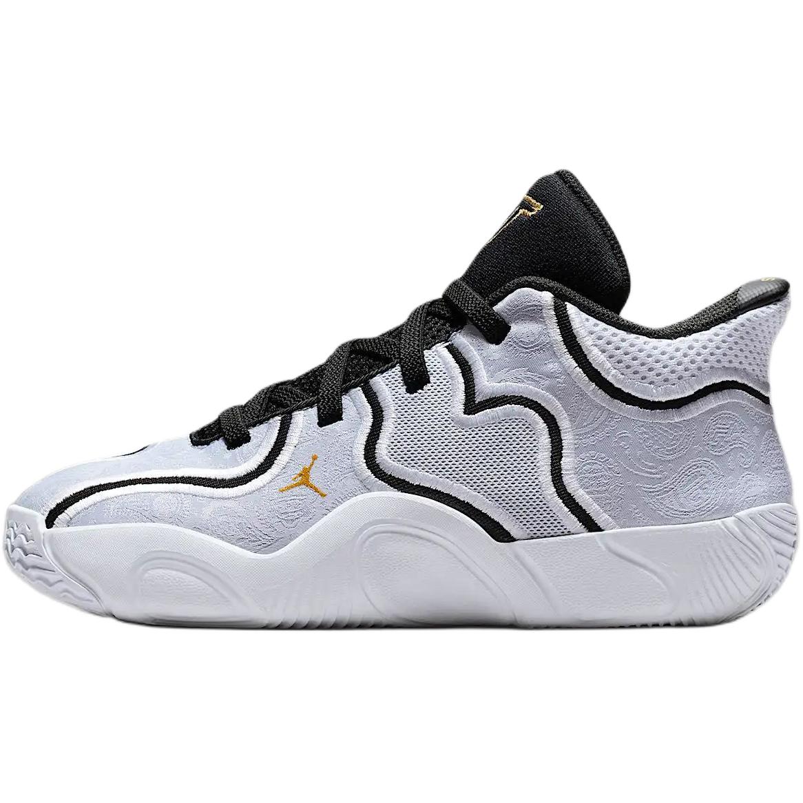 Jordan Tatum 3 Slip Resistant Abrasion Resistant Mid top Children s Basketball Shoes White Kids  IB8153-100 28