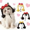 Adjustable Pet Head Cover Bow Pet Headgear Creative Cat Cosplay Headwear  Cosplay Events