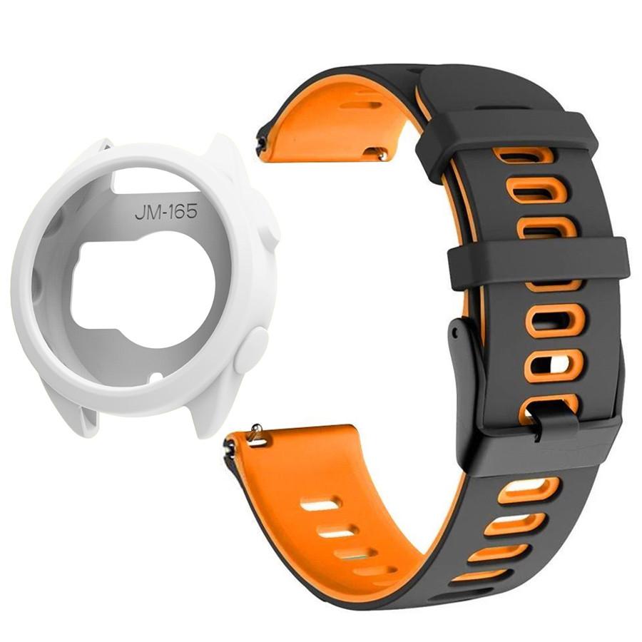 Silikonowe Etui+Pasek Do Garmin Forerunner 165 Miękki Sportowy Pasek do Zegarka Opaska na Nadgarstek Do Garmin Forerunner 165 Pokrowiec Ochronny