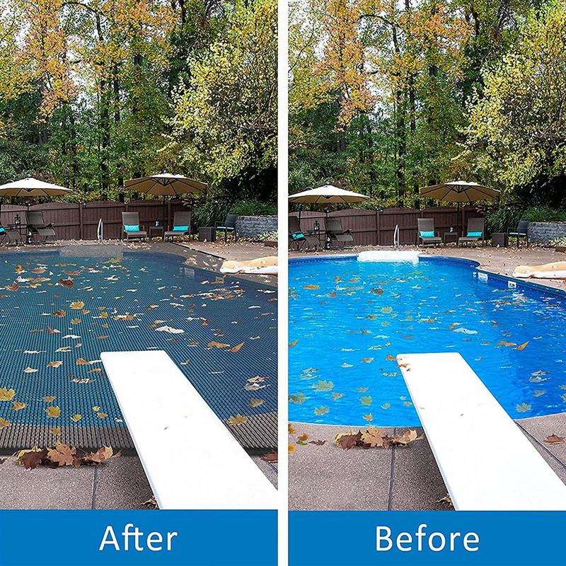 Husă Plasă Frunze Piscină Plasă Frunze Pentru Piscine Îngropate și Montate deasupra Solului Rectangulare Husă cu Plasă Fină Prinde Frunze Protecție Solară