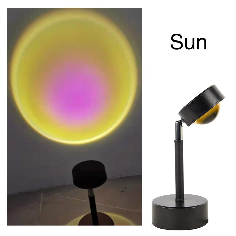 LED Sunset Night Light Projector Atmosphere Lamp AC 220V EU Plug For Gift Party Bedroom Photography Background Decoration