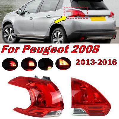 For Peugeot 2008 2013 2014 2015 2016 Car Rear Tail Light Turn Signal Warning Brake Lamp Ide Outside Auto Taillight Assembly