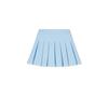 GOXO Metal Heart Lace Pleated Skirt Sky Blue