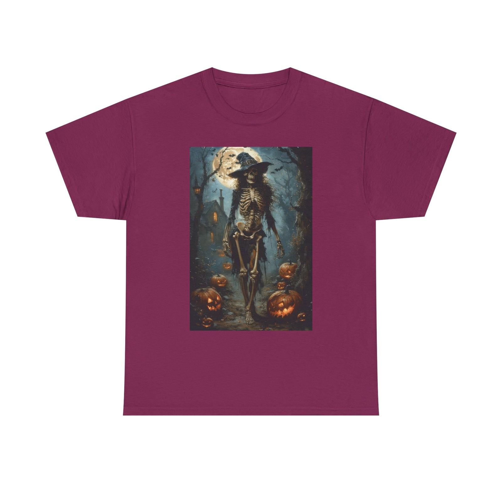 Spooky Skeleton Halloween Tee, Unisex Cotton T-Shirt, Scary Halloween Costume S разноцветный