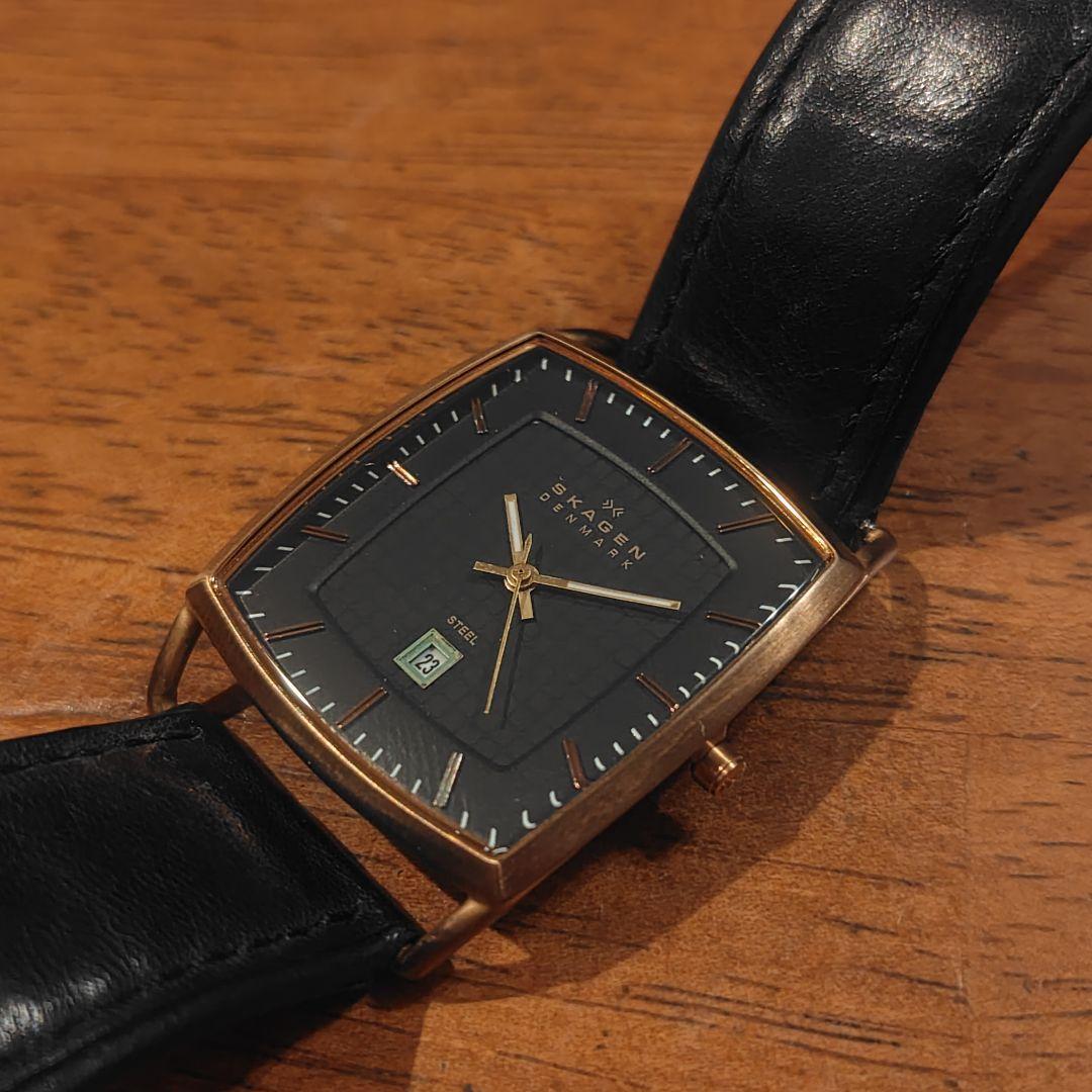 Used SKAGEN square case quartz working item