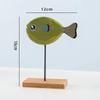 Vintage Vintage Wooden Fish Ornaments Home Decoration Props Bedrooms Living Rooms Tabletops Counters Solid Wood Decorations
