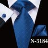 280 Styles Silk Mens Tie Pocket Square Hankerchief Cufflinks Wedding Set Prom