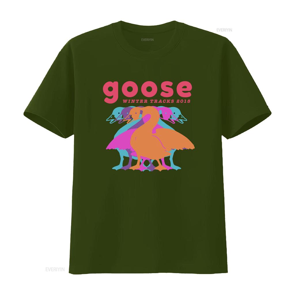 Goose The Band T Shirt new short sleeve hot gift halloween vintage Washed Slightly Unisex fashion Comfortable graphic Casual