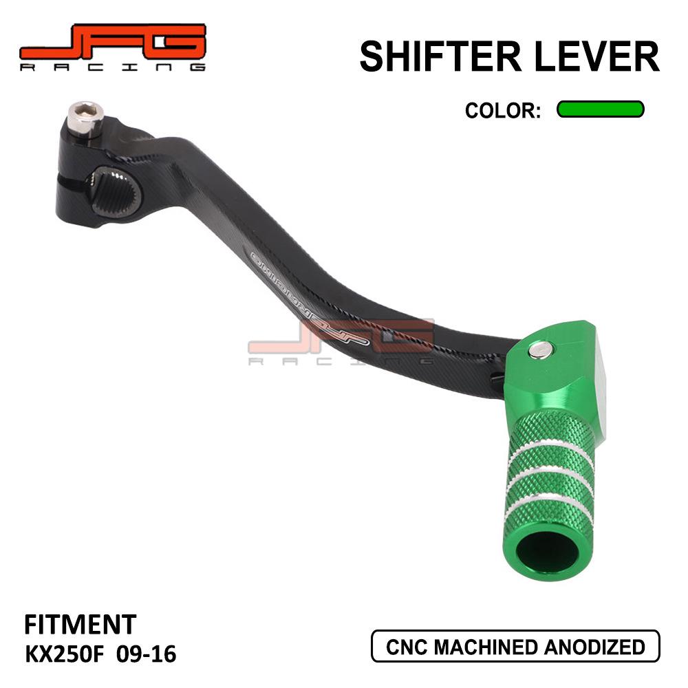 

Алюминиевый рычаг переключения передач с ЧПУ для KX250F 2009-2020 Модификация внедорожного мотоцикла 170x55x20