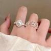 Trendy Adjustable Hollow Floral Ring for Women - Fashionable, Personalized, Versatile, Sweet Style for Index Finger
