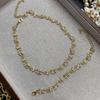Original Design Niche Retro Woven Gemstone Necklace Light Luxury High Sense Medieval Collarbone Chain