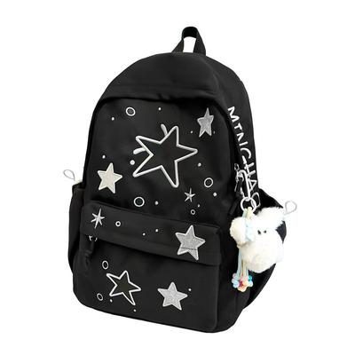 Schultasche1011 Frühling Neu Bedruckt Lässig Große Kapazität Stern Rucksack Mittelschüler Klasse Große Kapazität Lässiger Rucksack
