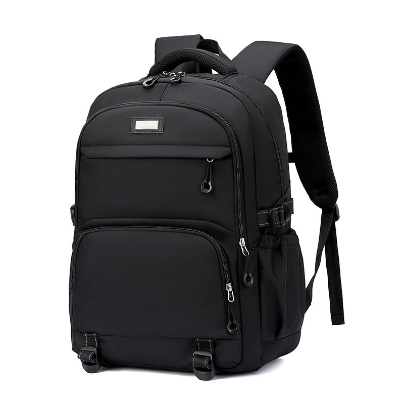 Spring New Solid Color Business Computer Bag Large Capacity Men's Backpack Casual Multi-pocket Outdoor Backpack Lightweight Burden Reducing School Bag