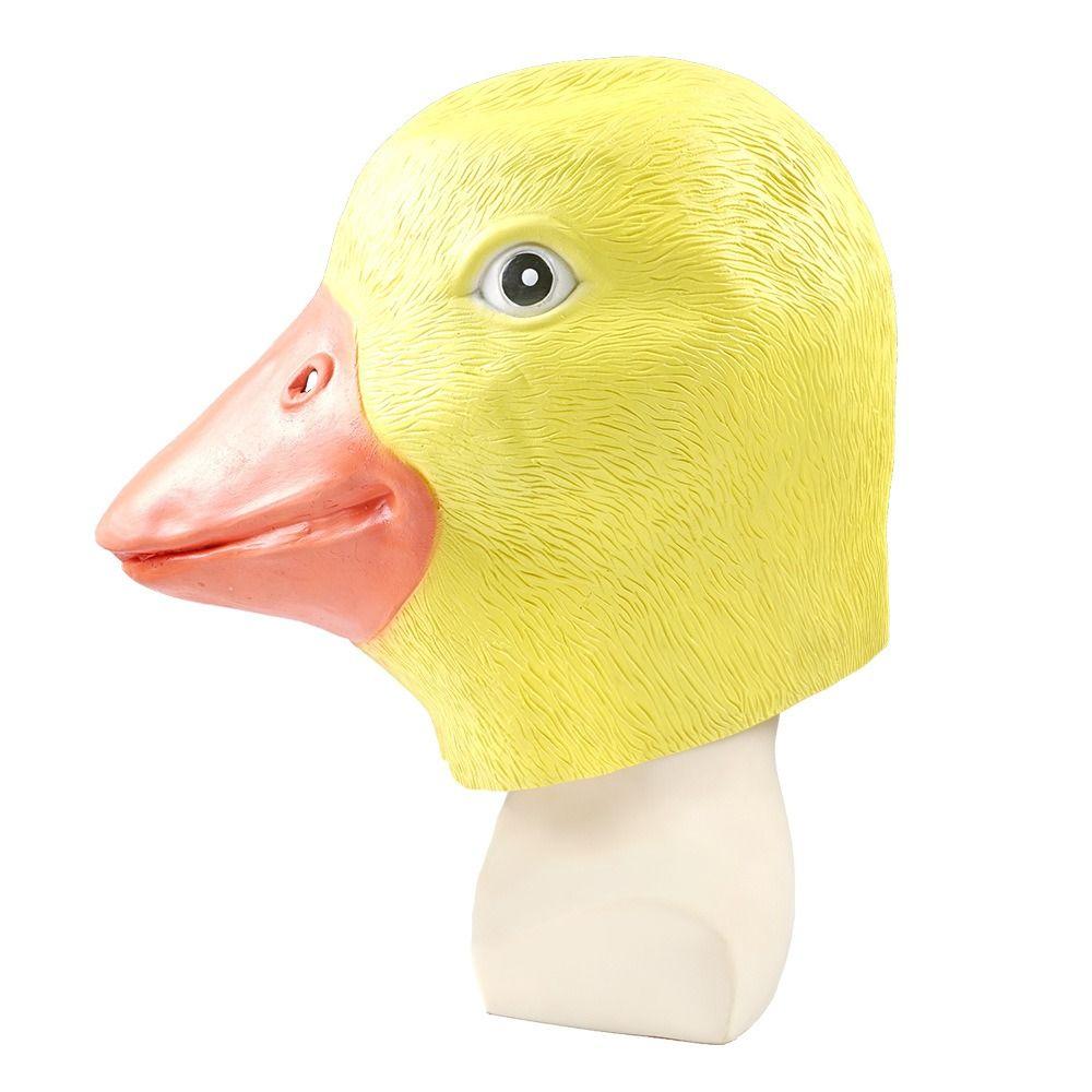 Novelty Yellow Duck Head Mask Latex Cosplay Accessories Premium Humorous Animal Masks Halloween