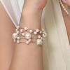Elegant French Vintage Pearl Choker Necklace With Geometric Design For Women