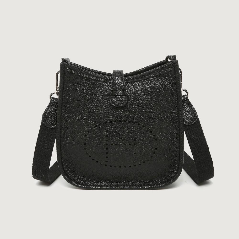 Evelyn Women's H-Letter Mini Shoulder Bag - Fashionable Hollow Design for Mobile Phone