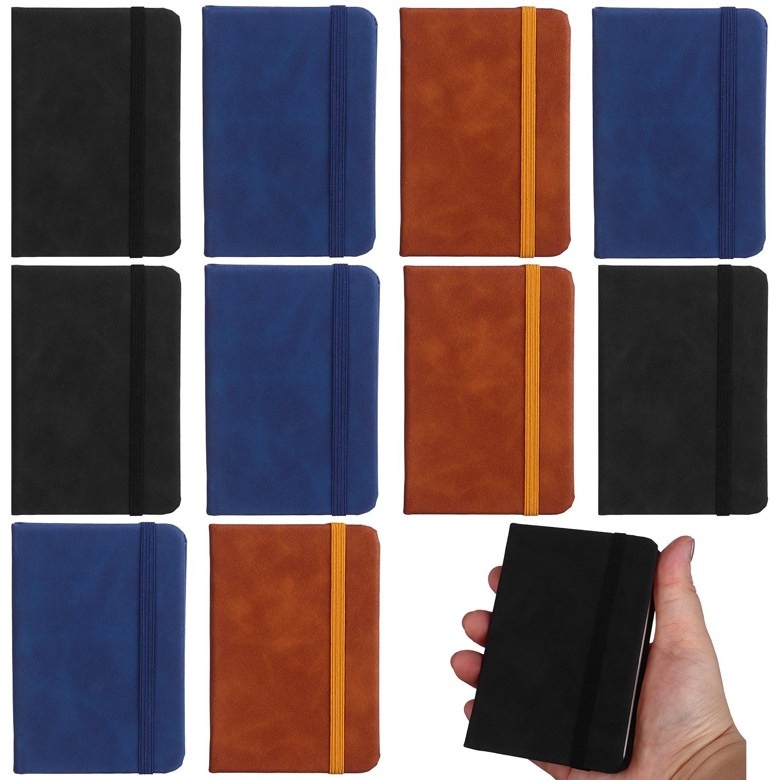 10 Pcs Leather Pocket Notebook A7 Note Book Pocket Hardcover Notepad 3 X 4 Inch Mini Notepad Tiny Lined Journal Notebook With El 1